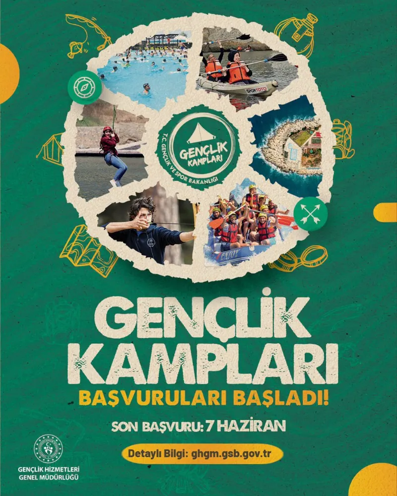 ÜCRETSİZ GENÇLİK KAMPLARINA DAVET
