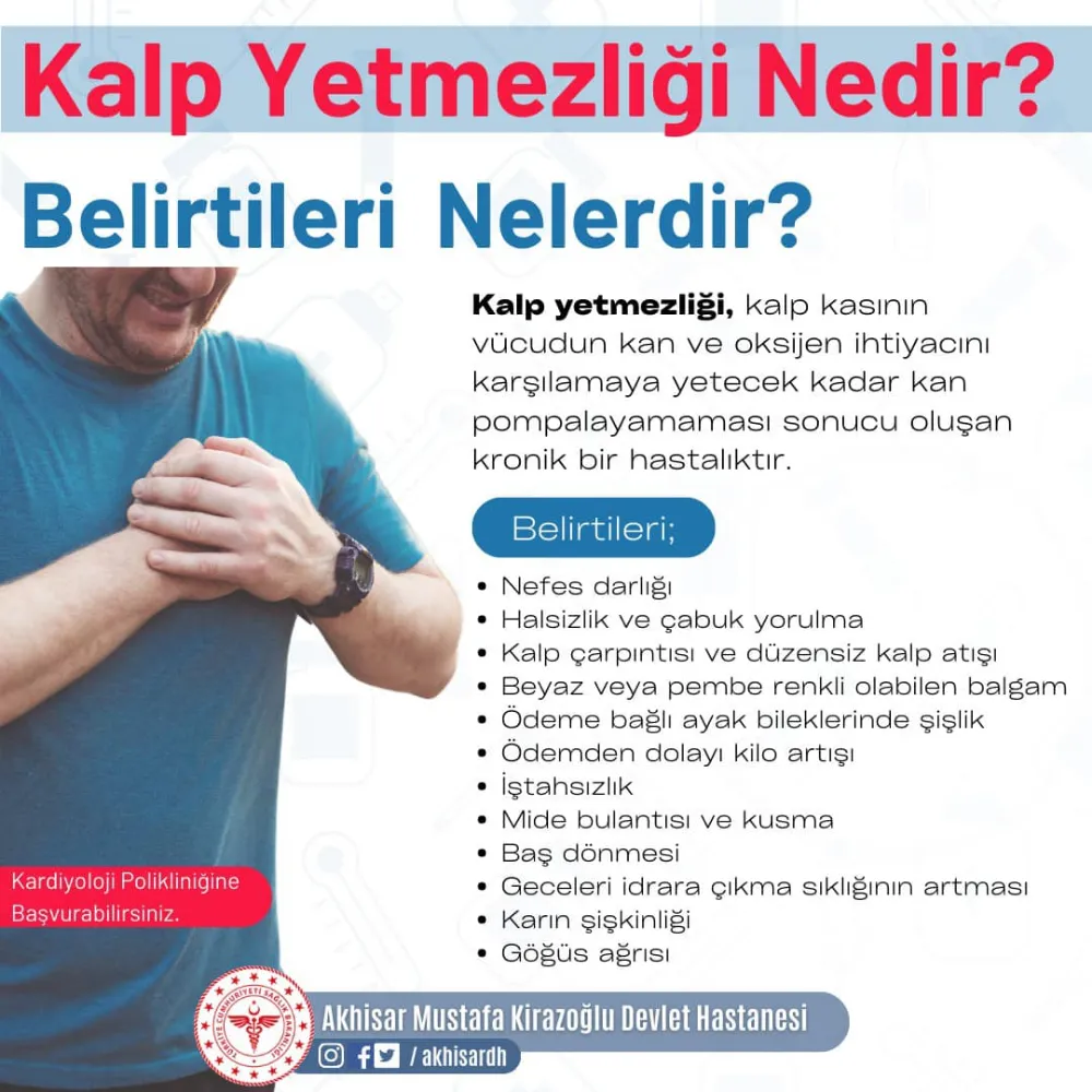 KİRAZOĞLU DEVLET HASTANESİ KALP YETMEZLİĞİ HAKKINDA BİLGİLENDİRDİ