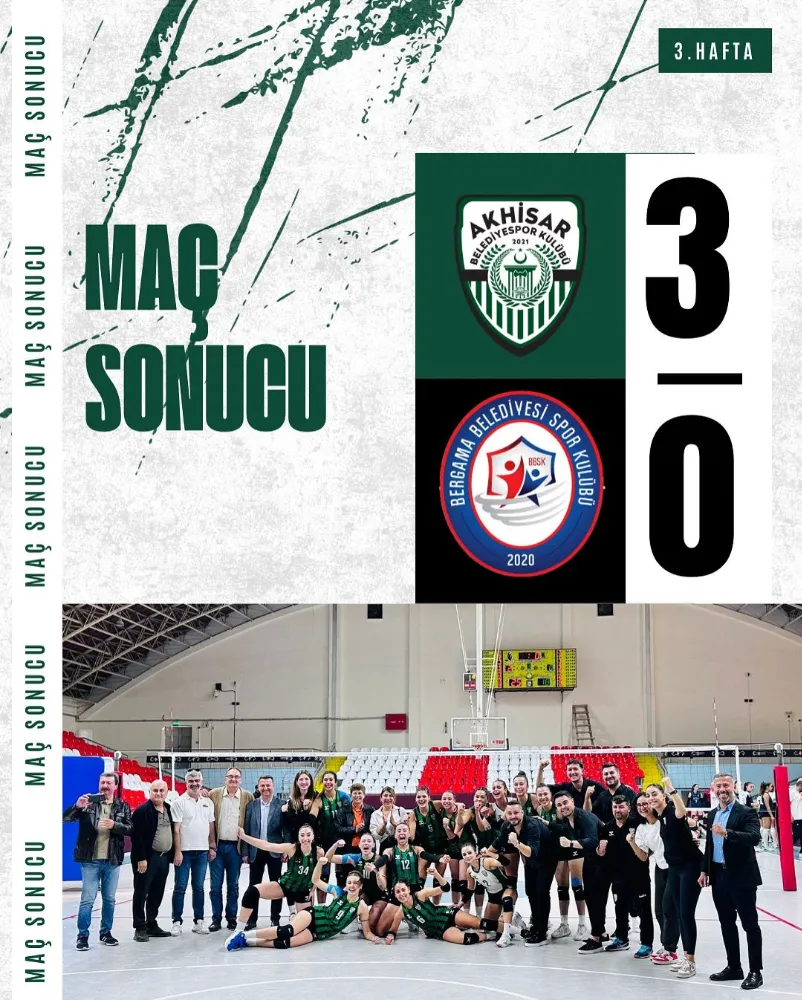 AKHİSAR BELEDİYE VOLEYBOL, GÜÇLÜ RAKİBİ BERGAMA’YI NET BİR GALİBİYETLE GEÇTİ