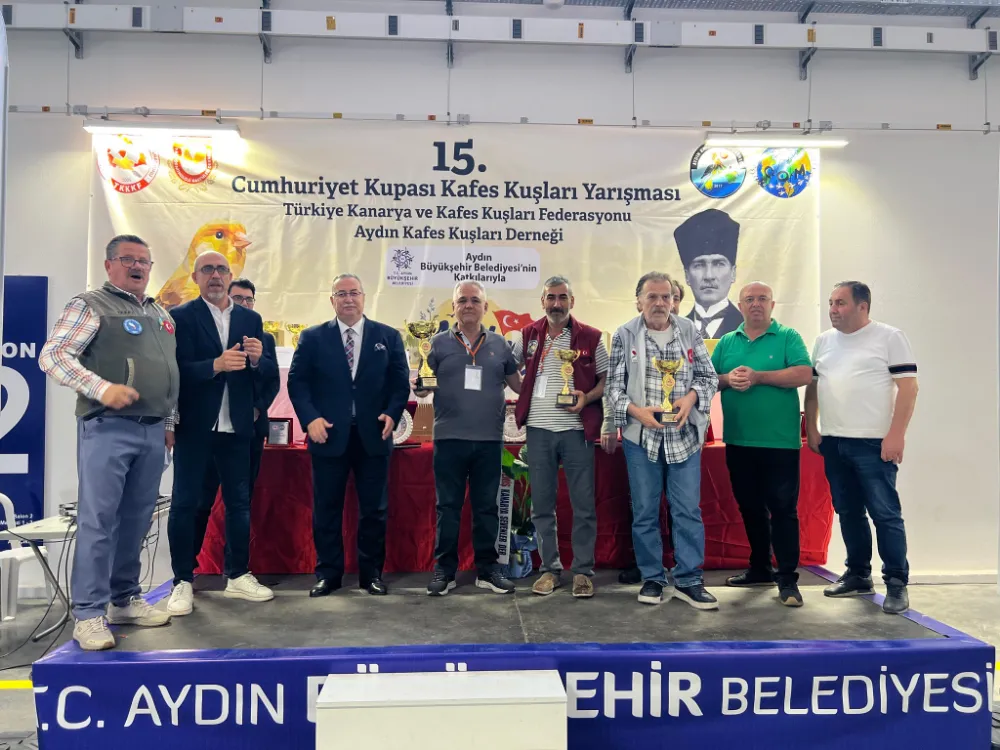 15. CUMHURİYET KUPASI KAFES KUŞLARI YARIŞMASI TAMAMLANDI