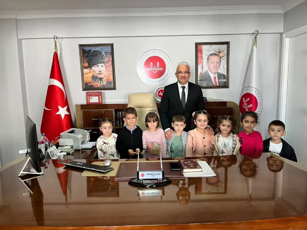 MİNİKLERDEN MÜFTÜLÜĞE ANLAMLI ZİYARET