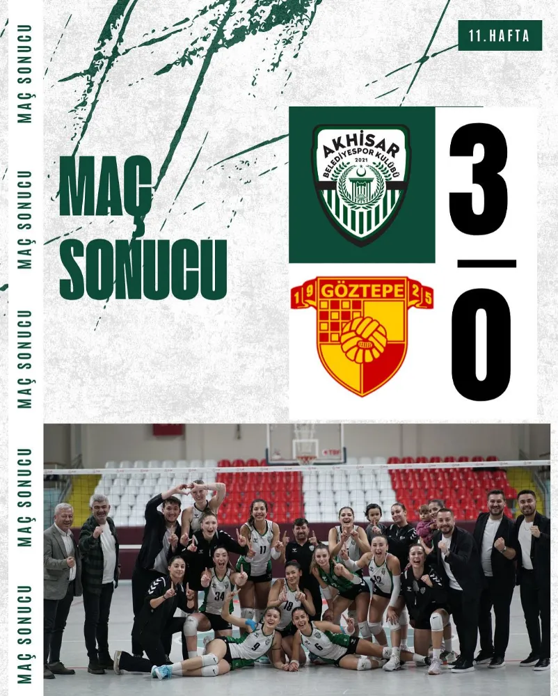 AKHİSAR KADIN VOLEYBOL TAKIMI NAMAĞLUP LİDERLİĞİNİ SÜRDÜRÜYOR