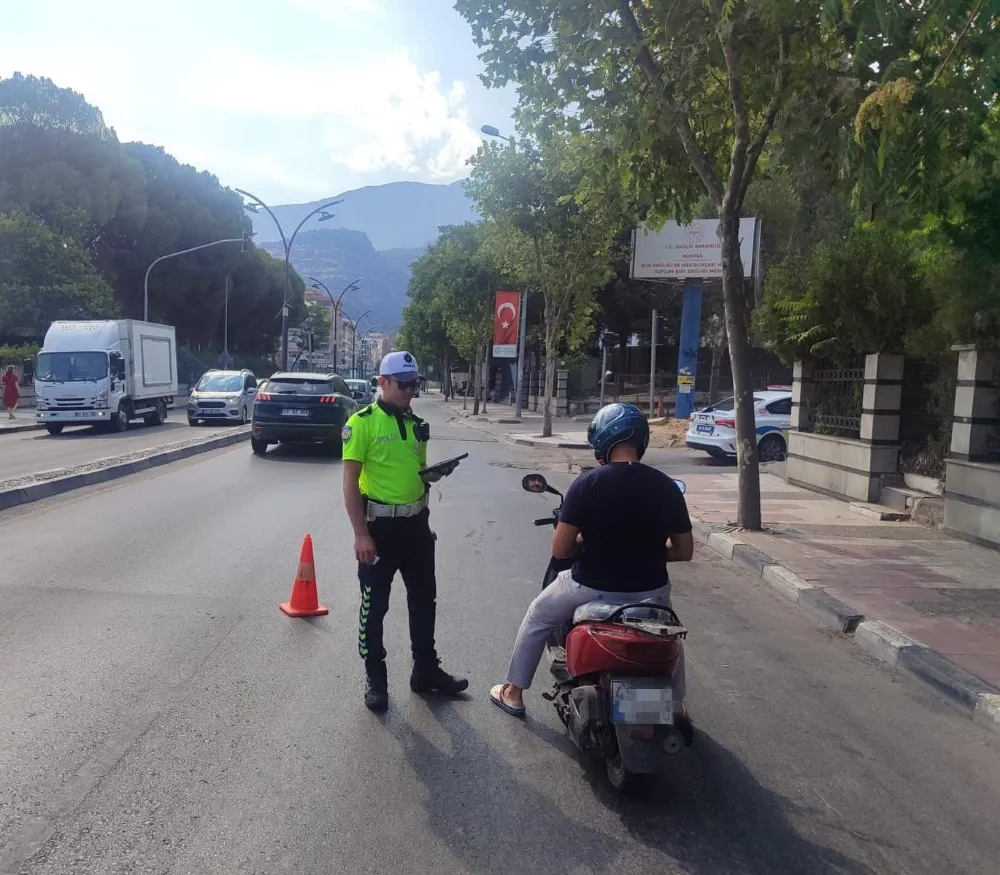  MOTOSİKLET VE MOTORLU BİSİKLET DENETİMİ YAPILDI