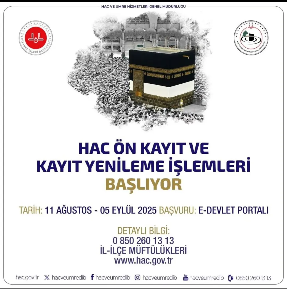 2026 YILI HAC ÖN KAYITLARI BAŞLADI